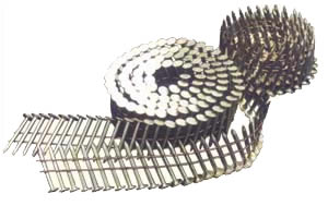 Flat Top Coil Nails Galvanized Steel