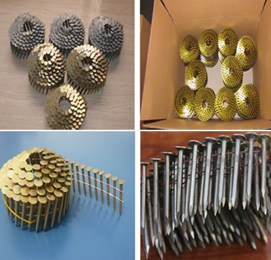 Pallet roofing coil nail screw coil nails